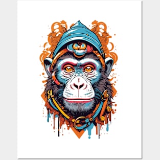 Monkey warrior Posters and Art